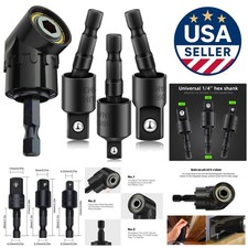 Right Angle Drill Adapter 360° Rotatable Drill Bit Extension Set for Versatil...