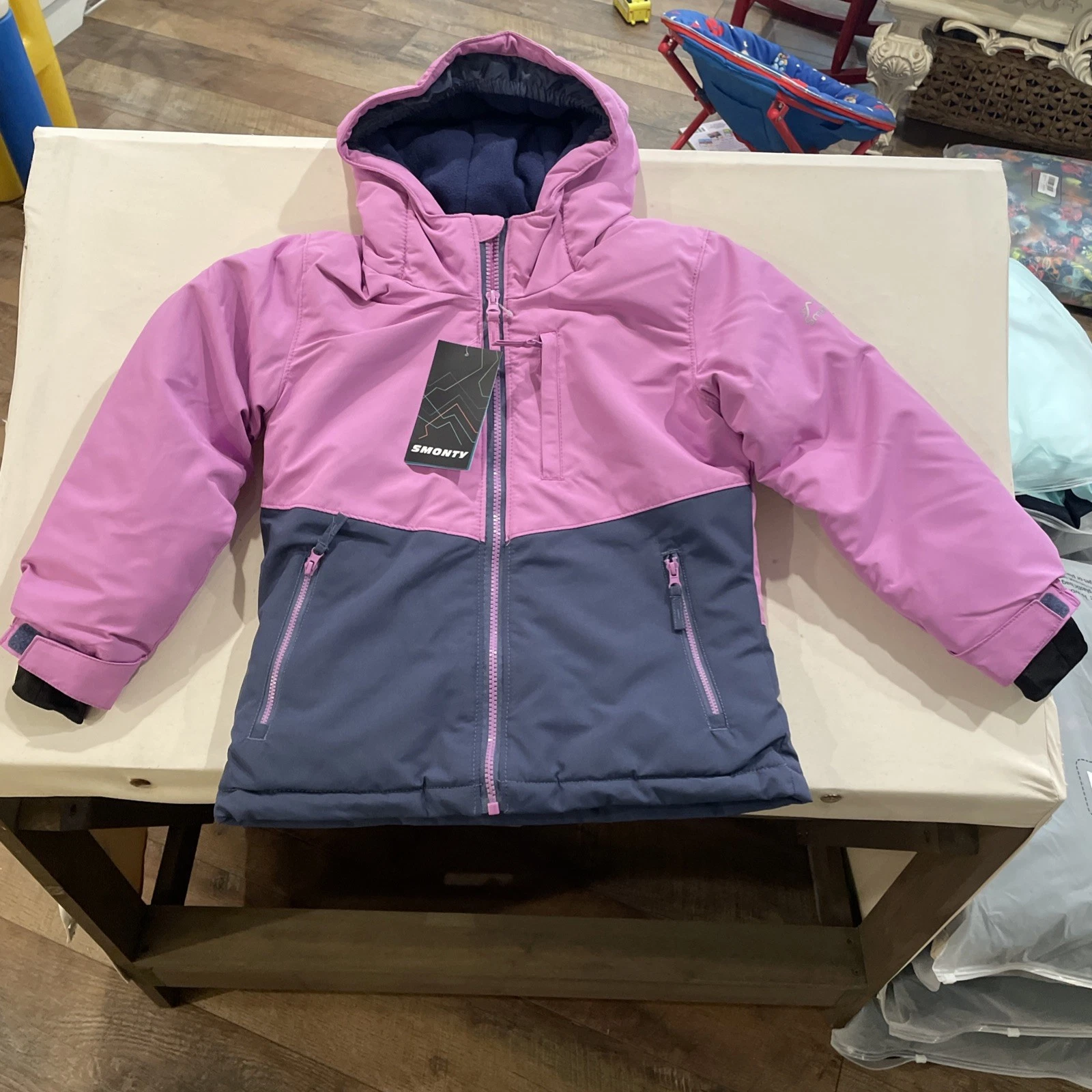 Smonty Ski Jacket Girls 6/7 NWT Lined With Thumb Holes