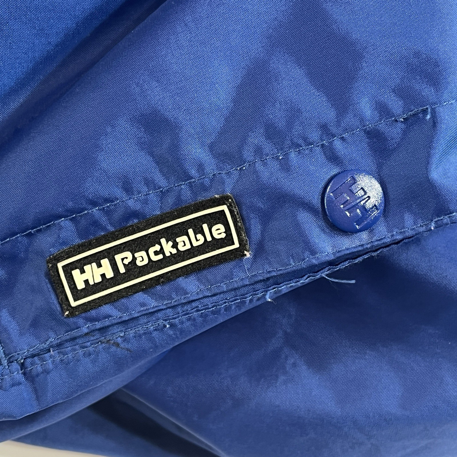 Helly Hansen Tech Rain Pants Mens M Blue Packable Zip Leg Outdoors Gorpcore