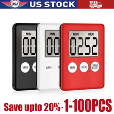 Large LCD Digital Kitchen Cooking Timer Count-Down Up Clock Loud Alarm Magnetic