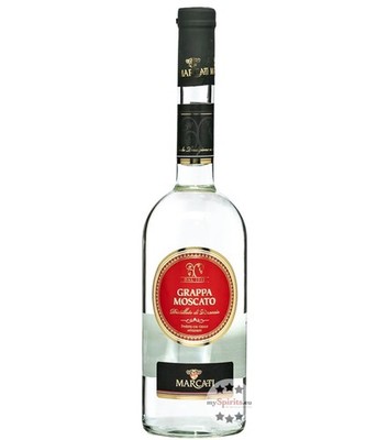 Marcati: Grappa Moscato Distillatio di Vinaccia / 40 % vol / 0,7 Liter-Flasche