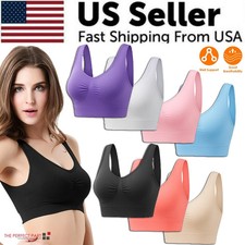 Sport Bras Seamless Wire-Free Light Support Tank Sports Yoga Sleep Bra US