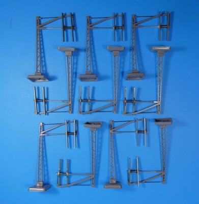 EHEIM TMK TROLLEY BUS MAST LOT of 10 with LARGE PLASTIC BASES - 1950'S
