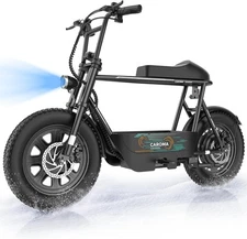 Peak 1200W Electric Scooter w/Seat 16" Fat Tire Motorcycle S𝘁𝘆𝗹𝗲 Great Gifts