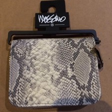 Lot Of 2 Mossimo Women's Zip Closure 4” Wallet W/Zipper Faux Snakeskin New