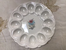 Vintage Steubenville Pottery Fairlane pattern Deviled Eggs Plate
