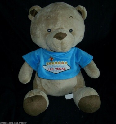 15" BIG CIRCUS LAS VEGAS BROWN TEDDY BEAR STUFFED ANIMAL ...