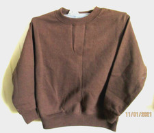 BOYS SIZE 4 FLEECE LINED SWEAT SHIRT BROWN NWT