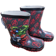 Marvel Avengers Wellington Boots Childrens Boys Waterproof Wellies Black