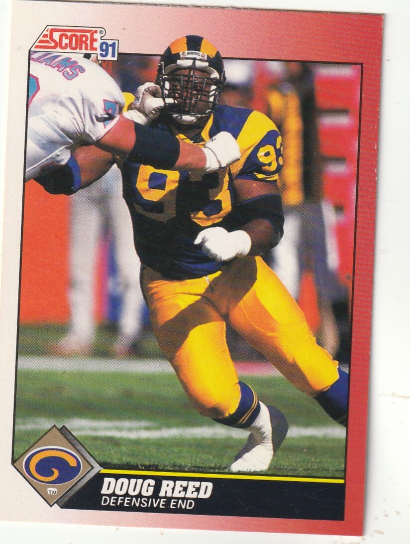 FREE SHIPPING-MINT-1991 Score Doug Reed #211 PLUS RAMS BONUS CARDS