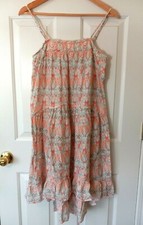 SATURDAY SUNDAY Women's Spaghetti Strap Tiered Casual Summer Dress Size XS