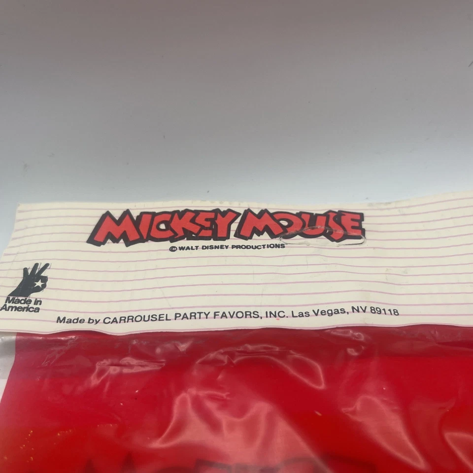 Nuevo en Paquete Vintage Mickey Mouse Palo La Nariz En Mickey Con 10 Narices Fiesta Juego De Colección Foto 4 de 4