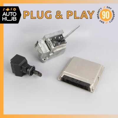 Mercedes R230 SL500 ECU Engine Computer EIS Ignition Switch Key Shifter Set OEM