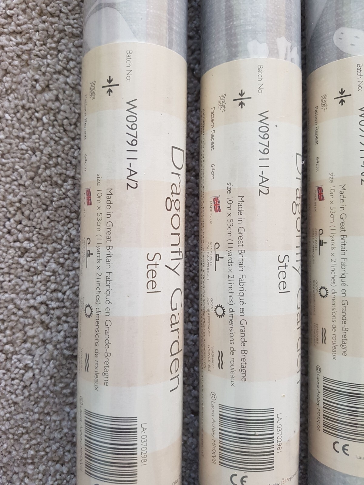 Laura Ashley Dragonfly Garden wallpaper 7 roles eBay