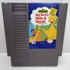 Sesame Street: Big Bird's Hide & Speak (Nintendo NES , 1990) Authentic Tested