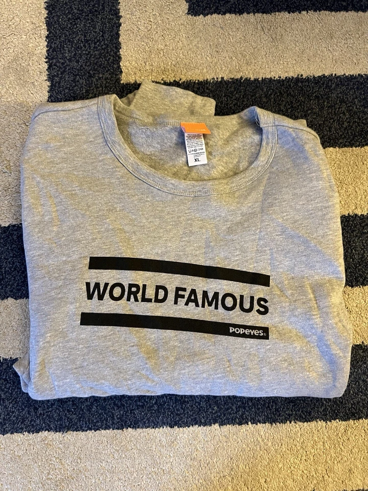 Popeyes Fried Chicken World Famous Love That 卫衣 运动裤 XL 套装 全新 — 第 2/4 张图片