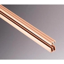 (2)-72" Plastic sliding door track & guide for glass door 1/8" P2413 TAN 72