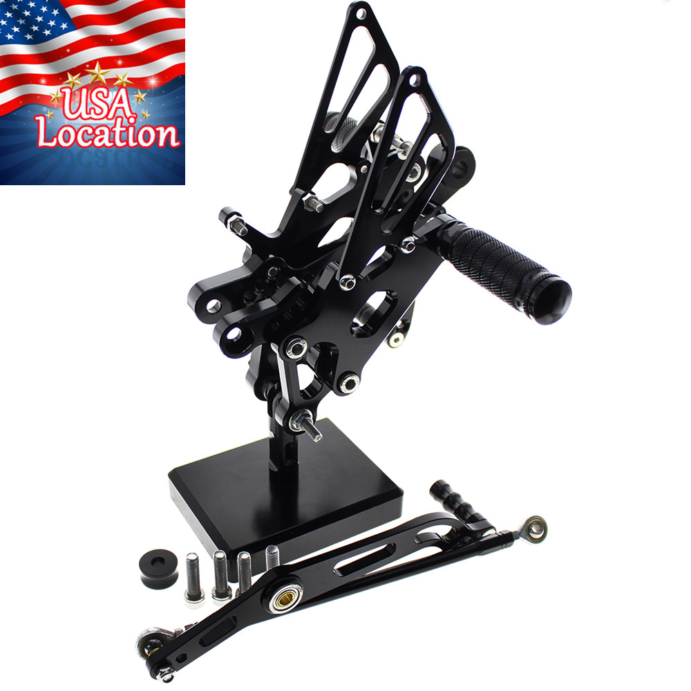 jt  US Rear Brake Set Footpeg Rearset Foot Peg CNC For YZF R6 2006