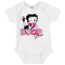 Cute Betty Boop Love Heart Kiss Lips Cartoon Baby Girls Infant Romper Newborn