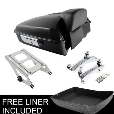 Chopped Trunk Pad Mount Rack Docking Kit Fit For Harley Touring Road Glide 14-25