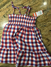Cat Jack Toddler Girls Pleated Midi Skirt - Plaid - 5T - New White red purple
