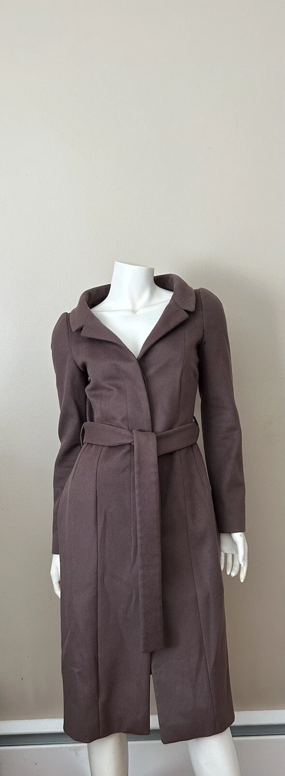 Cappotto con cintura in lana marrone originale Gucci taglia 38