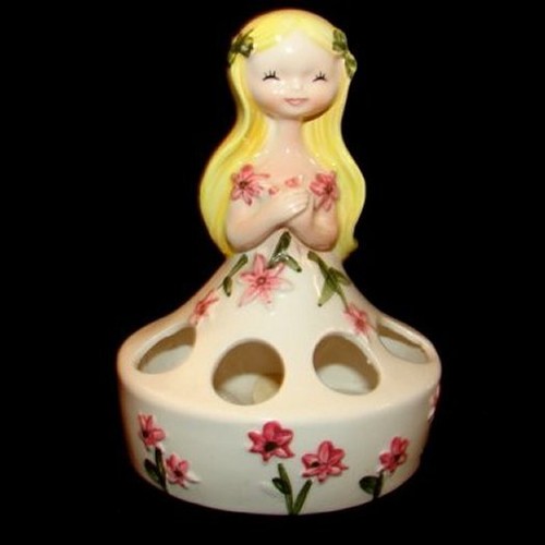 Rare Vintage I W RICE (aka IRICE) Blonde Girl Flower Lady Lipstick