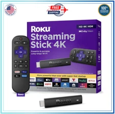Roku Streaming Stick 4K, HDR/Dolby Vision, Voice Remote, Free & Live TV