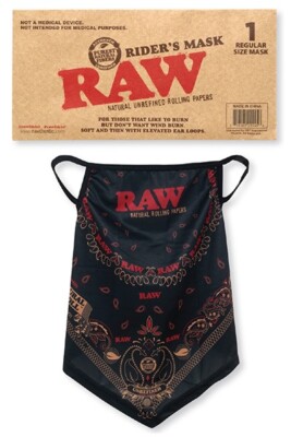 RAW Rolling Papers Riders Bikers Face Mask Face Nose Cover RAWthentic - atv,bike