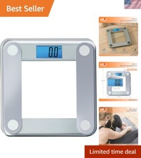 Stylish Digital Scale with 400 LB Capacity Lighted Display for Health Tracking
