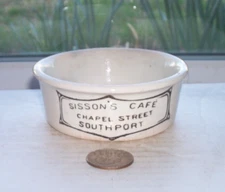 NICE RARE VICTORIAN POTTERY CROCK WITH LOTS OF WRITTING