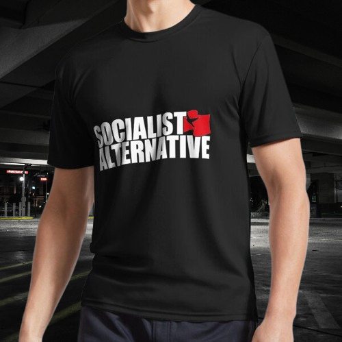 Socialist Alternative Logo (White Text- 1900s Active T-Shirt Funny Size ...