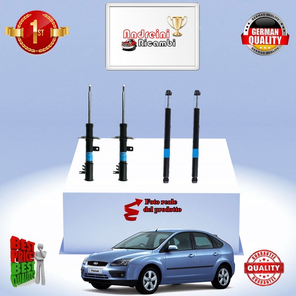 Set 4 StoßDäMpfer Vorderseite + Heck Ford Focus II 2.0 Tdc 98KW 133CV Von 2007->-image