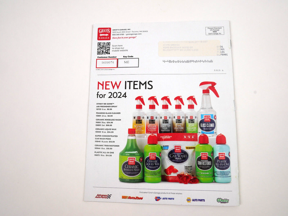 Griot's Garage Handbook Product Catalog 2024 NEW No. 540 eBay