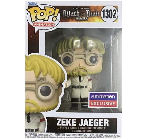 Funko Pop Attach on Titan : Zeke Jaeger #1302 Funimation Exclusive "Mint Box"