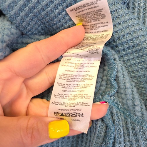 Columbia Chillin Pullover Damen XL blau Rundhals Raglan Schulter Knopf Thermo - Bild 14 von 15