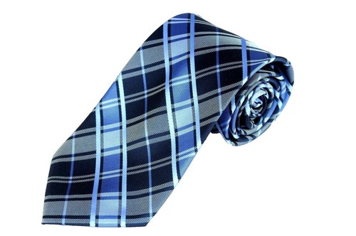 Abito Havana blu navy a quadri tailored fit in Lana 4-ply no stiro
