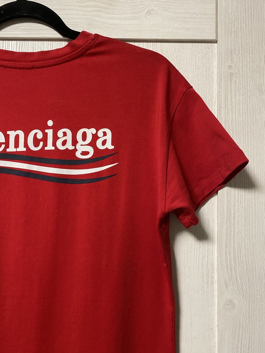 Tシャツ・カットソー BALENCIAGA Woman T-Shirt Red 807341TRVC7 6540 Shrunk 'Keep Calm' T-shirt BALENCIAGA Woman Tg. S