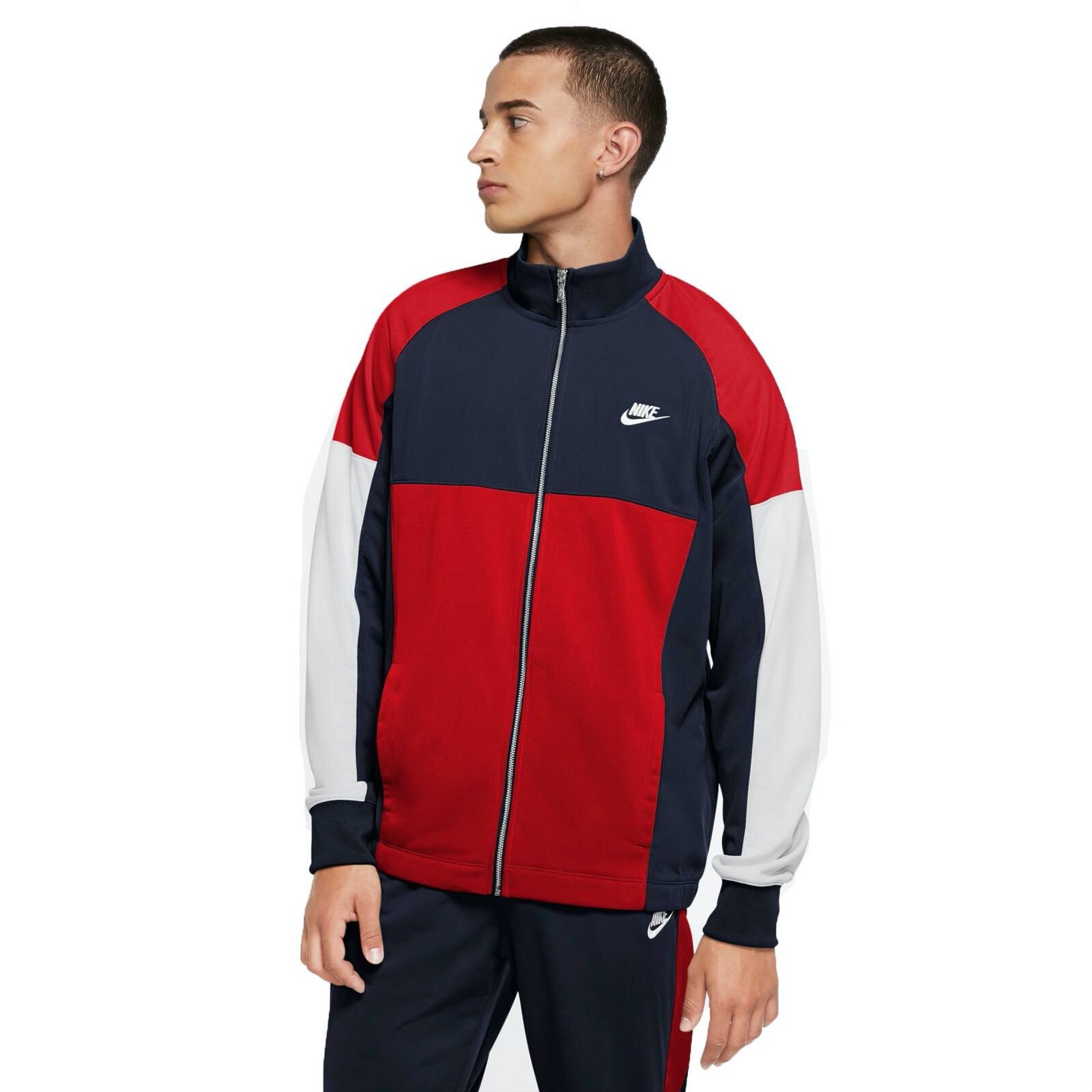 Спортивная мужская куртка Nike Track Mens размера S на молнии Красный, белый, синий Athletic #451