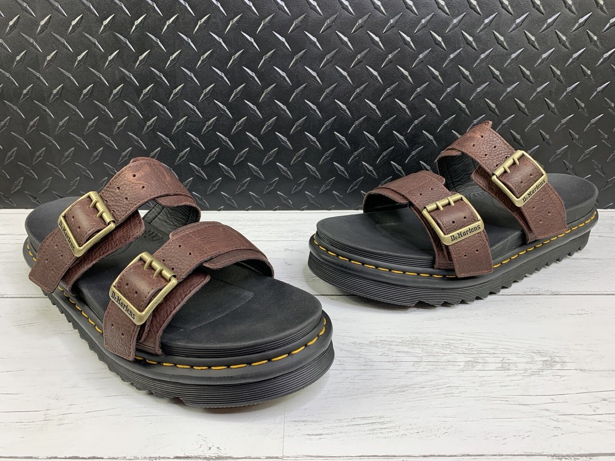 Dr. Martens Men's Myles US 14 M / UK 13 Brown Leather Slides