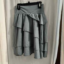 Matilda Jane slate blue tiered ruffled skirt size s