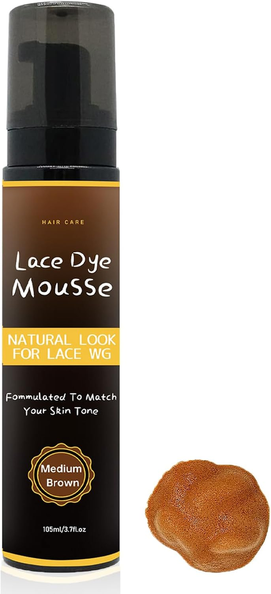 Lace Tint Melting Hair Mousse, Mocha Medium Brown Foam Spray for