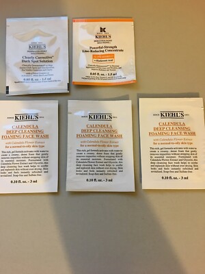 kiehls calendula deep cleansing,dark spot solution,line reducing concentrate sam