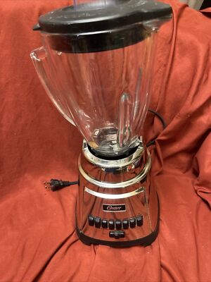 Oster Blender BLSTFG Cup 12 Speed Glass Jar Chrome Motor Base