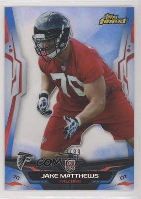2014 Topps Finest Blue Refractor 43/99 Jake Matthews #136 0q3