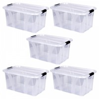 Kunststoffbox Mit Deckel Lagerbox Campingbox Aufbewahrungsbox 14L Kiste 5Er Set