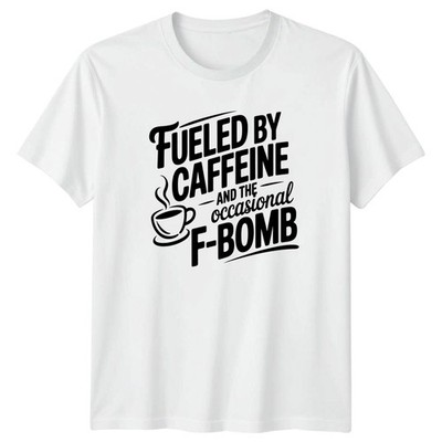 Fueled By Caffeine And The Damen T-Shirt Humorvoll Mama Mutterschaft Muttertag