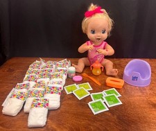 Vintage 2006 Baby Alive Interactive Soft Face Doll Potty Chair Food Diapers
