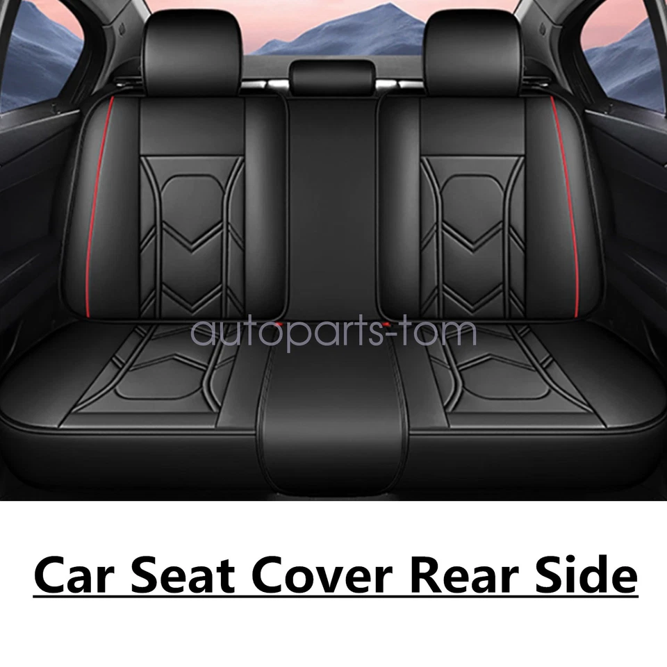 Almohadilla de funda de asiento de auto de 5 asientos de cuero sintético para Nissan Máxima Versa Rogue Frontier Foto 4 de 4