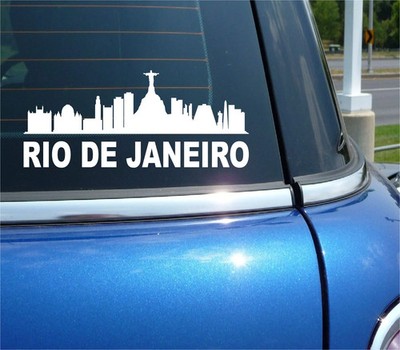 RIO DE JANEIRO BRAZIL CITY SKYLINE CITYSCAPE CAR WALL DECAL BUMPER STICKER